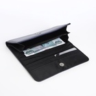 Кошелёк женский на магните, 19.5×1.5×9.5 см, тёмно-синий - Фото 2