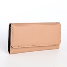 Кошелёк женский на магните, 19.5×1.5×9.5 см, бежевый - Фото 5