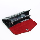 Кошелёк женский на магните, 19×2.5×9 см, однотонный, зелёный - Фото 2