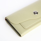 Кошелёк женский на магните, 19×2.5×9 см, однотонный, оливковый - Фото 3