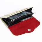 Кошелёк женский на магните, 19×2.5×9 см, однотонный, оливковый - Фото 2