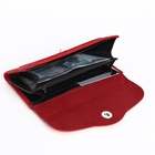 Кошелёк женский на магните, 19×2.5×9 см, красный - Фото 2