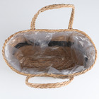 Корзина плетеная, 35x17xH25xHH42, рогоз - фото 24992224