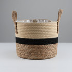 Набор корзин из 3 шт, 31x28x27 см, 27x23x25 см, 24x20x21 см, рогоз - фото 24992273