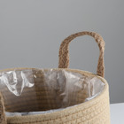 Набор корзин из 3 шт, 31x28x27 см, 27x23x25 см, 24x20x21 см, рогоз - фото 24992274