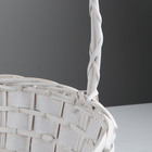 Набор корзин из 3 шт, D37xH16/44 см, D30xH14/38 см, D25xH12/33 см, белый, ива - фото 24992297