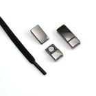 Шнурки для обуви, пара, с плоским сечением и фиксатором на магнитах, 100 см, чёрные - Фото 3