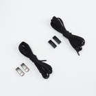 Шнурки для обуви, пара, с плоским сечением и фиксатором на магнитах, 100 см, чёрные - Фото 7