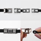 Шнурки для обуви, пара, с плоским сечением и фиксатором на магнитах, 100 см, чёрные - Фото 8