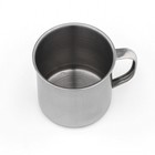 УЦЕНКА Кружка из нержавеющей стали «Мэйли», 250 мл, d=8 см, цвет хромированный - Фото 3