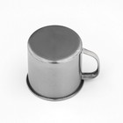 УЦЕНКА Кружка из нержавеющей стали «Мэйли», 250 мл, d=8 см, цвет хромированный - Фото 4