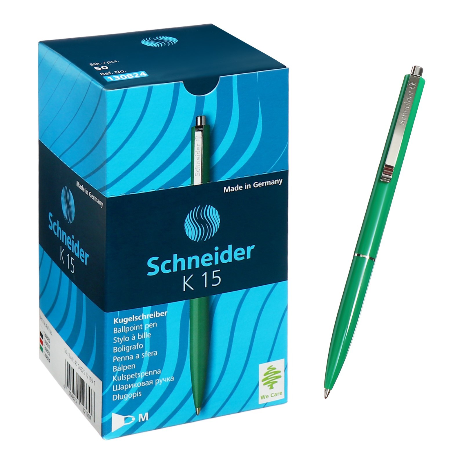 Ручка шариковая автоматическая Schneider K15, чернила синие, узел 1,0мм ...
