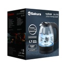 Чайник электрический Sakura SA-2715W, стекло, 1.7 л, 2200 Вт, белый 10667826 - фото 13655038