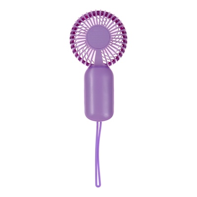 Портативный ручной мини вентилятор YM88151, 250 мАч, 1 режим, кабель для зарядки, фиолетовый