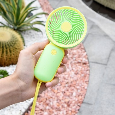 Портативный ручной мини вентилятор YM88151, 250 мАч, 1 режим, кабель для зарядки, зелёный