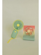 Портативный ручной мини вентилятор YM88151, 250 мАч, 1 режим, кабель для зарядки, зелёный - Фото 6