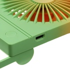 Портативный вентилятор YS2202B, 500 мАч, 3 режима, вход micro-USB, провод, градиент тёплый - фото 12140935