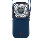 Портативный вентилятор F30, функция Power bank 3000 мАч, 3 режима, USB, складной, синий - фото 12140959