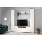 Тумба под ТВ Остин 16.47, 1600х419х608, Белый мдф/Дуб золотой - Фото 7