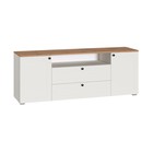 Тумба под ТВ Остин 16.47, 1600х419х608, Белый мдф/Дуб золотой - Фото 8