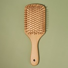 Расчёска массажная «BAMBOO», широкая, бамбуковая, 8 × 23,5 см, цвет коричневый - фото 12141226
