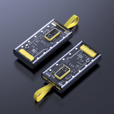 Внешний аккумулятор CRR-32, 10000 мАч, 2 USB, Type-C, 2 А, дисплей, чёрный