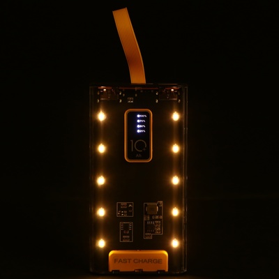 Внешний аккумулятор CRR-32, 10000 мАч, 2 USB, Type-C, 2 А, дисплей, чёрный