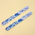 Пилка для ногтей «Гжель», прямая, 180/240 грит, 18 см, разноцветная - Фото 2