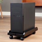 Подставка под системный блок, на колёсиках, 200(300)×450 мм, цвет чёрный - Фото 1
