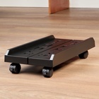 Подставка под системный блок, на колёсиках, 200(300)×450 мм, цвет чёрный - Фото 2