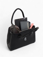 Сумка женская тоут TEXTURA на молнии, 31×11×21 см, чёрная - Фото 11