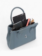 Сумка женская тоут TEXTURA на молнии, 31×11×21 см, синяя - Фото 11