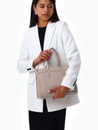 Сумка женская тоут TEXTURA на молнии, с кошельком, 30×10×24 см, бежевый - Фото 18