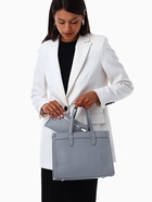 Сумка женская тоут TEXTURA на молнии, с кошельком, 30×10×24 см, серый - Фото 17