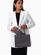 Сумка женская тоут TEXTURA на молнии, с кошельком, 30×10×24 см, тёмно-серый - Фото 17