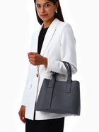 Сумка женская тоут TEXTURA на молнии, 32×12×24 см, серая - Фото 14