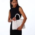 Сумка женская тоут TEXTURA на молнии, 32×12×24 см, молочная - Фото 2