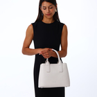 Сумка женская тоут TEXTURA на молнии, 32×12×24 см, молочная - Фото 4