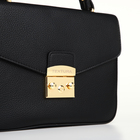 Сумка женская мессенджер TEXTURA на клапане, 23×6×17 см, чёрная - Фото 12