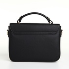 Сумка женская мессенджер TEXTURA на клапане, 23×6×17 см, чёрная - Фото 11