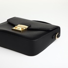 Сумка женская мессенджер TEXTURA на клапане, 23×6×17 см, чёрная - Фото 7