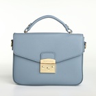 Сумка женская мессенджер TEXTURA на клапане, 23×6×17 см, голубая - Фото 18