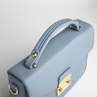 Сумка женская мессенджер TEXTURA на клапане, 23×6×17 см, голубая - Фото 9