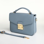 Сумка женская мессенджер TEXTURA на клапане, 23×6×17 см, голубая - Фото 5
