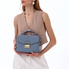 Сумка женская мессенджер TEXTURA на клапане, 23×6×17 см, голубая - Фото 3