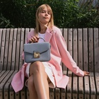 Сумка женская мессенджер TEXTURA на клапане, 23×6×17 см, голубая - Фото 2