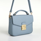 Сумка женская мессенджер TEXTURA на клапане, 23×6×17 см, голубая - Фото 14