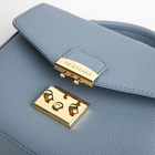 Сумка женская мессенджер TEXTURA на клапане, 23×6×17 см, голубая - Фото 7