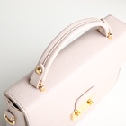 Сумка женская мессенджер TEXTURA на клапане, 23×6×17 см, бежевая - Фото 9