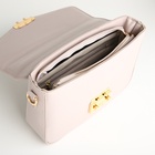 Сумка женская мессенджер TEXTURA на клапане, 23×6×17 см, бежевая - Фото 5